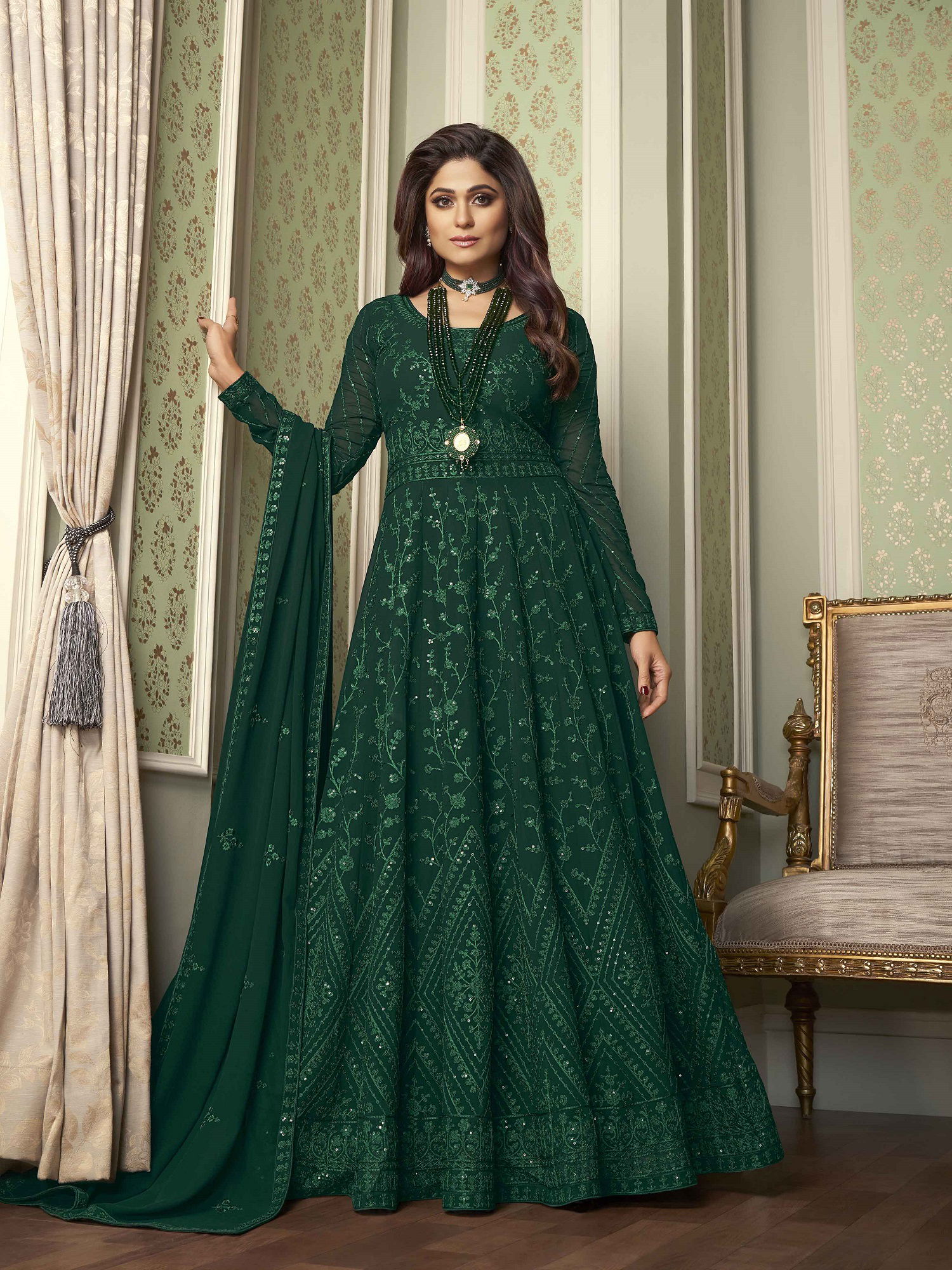 Aashirwad Avni Series 8385 To 8389 Wedding Wear Anarkali Salwar Kameez Wholesale Online